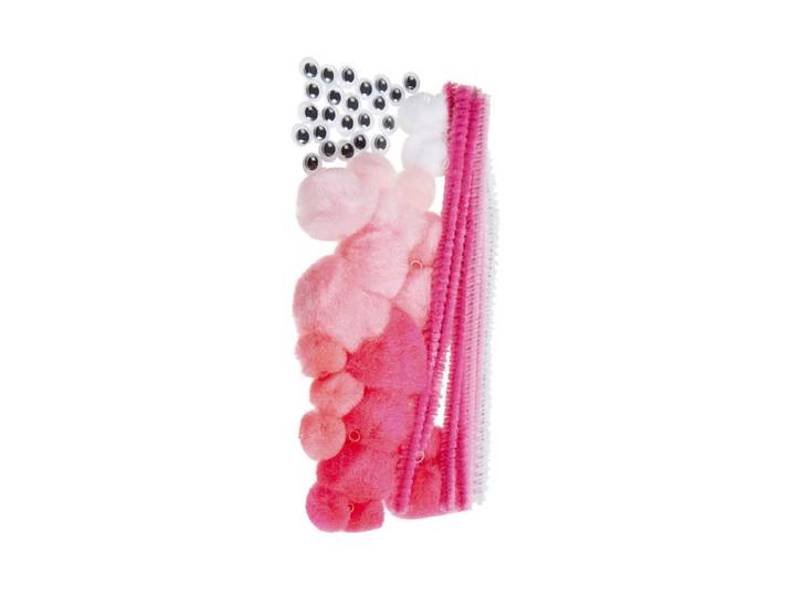 Glorex Bastelset Basic Rosa 56-teilig