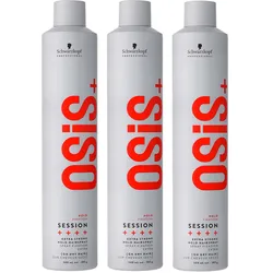 1500ml Schwarzkopf Professional OSIS+ Hold Session Extra Strong Hold Hairspray Set (3 x 500ml)