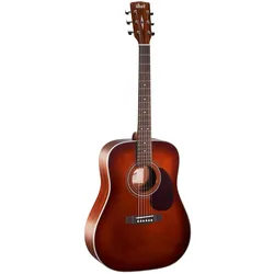 Cort Guitars Cort Earth 70 Brown (Akustik Gitarre, Mahagoni, Ovangkol, PPS, Sitka-Fichte), Gitarre, Braun, Bronze