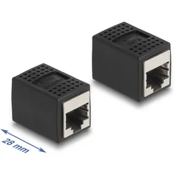 DELOCK Adapter RJ45 Buchse zu RJ45 Buchse Cat.6A schwarz