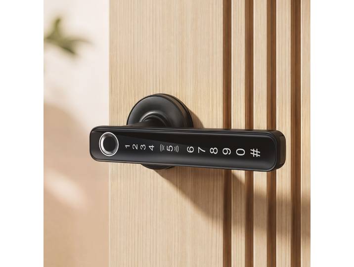 HOMCOM Serrure Intelligente 5 Accès Empreinte Code NFC App Noir