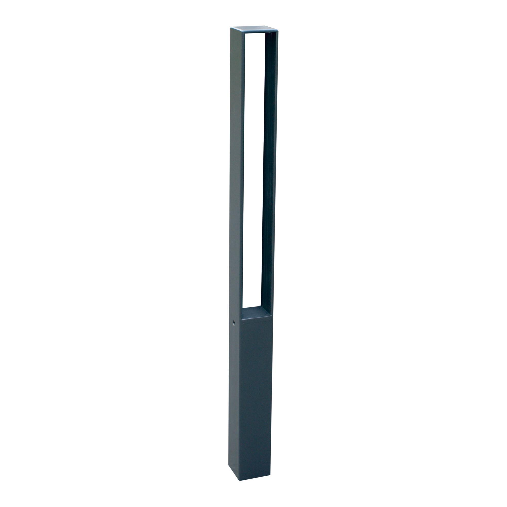Schake Absperrpfosten Typ 40731PB, ortsfest, 70x70mm, Oberteil Flachstahl)