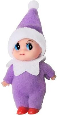 Inspired Living Naughty Felt Christmas Elf Doll Ornament Mini Shelf Elf Decoration & Stocking Stuffer purple