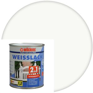 Wilckens Lackfarbe 2 in 1, Weißlack, 2,5l, weiß, innen & außen, seidenmatt