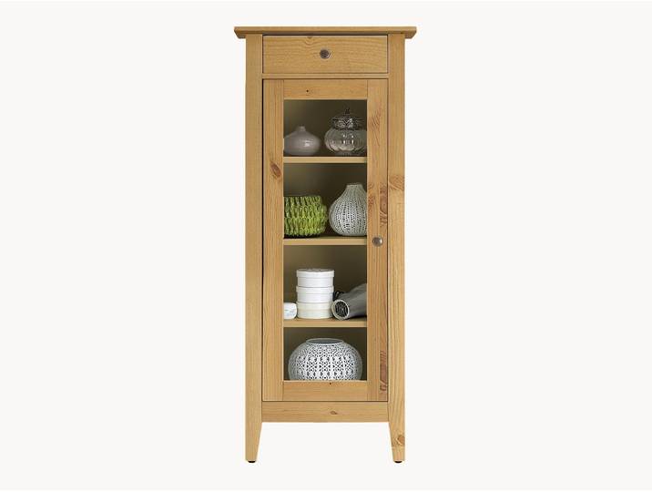 Badschrank Nitida - H189xB49xT31 cm - gelaugt/geölt