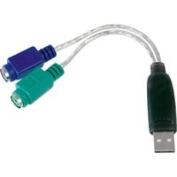 Adapter USB auf PS/2, USB-Adapter schwarz