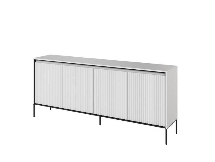 Ensemble LENARA avec buffet 193 cm + meuble TV 193 cm + table basse avec tasseaux et LED