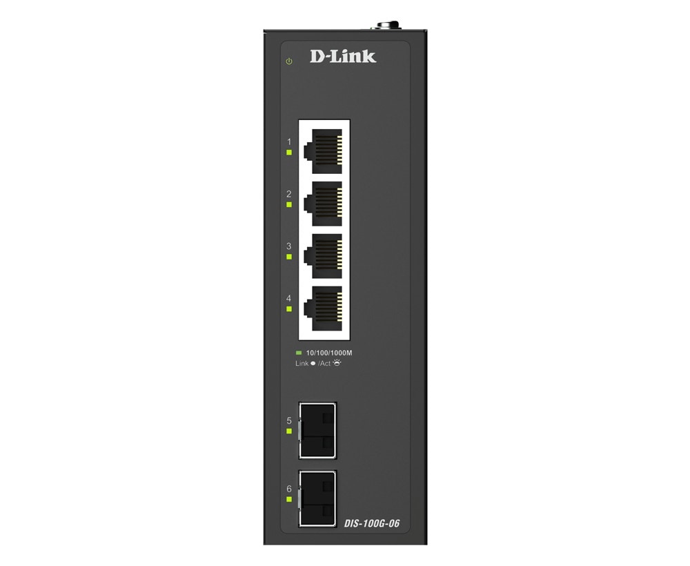 D-Link DIS-100G-06 Industrial Gigabit 6-Port Unmanaged Switch