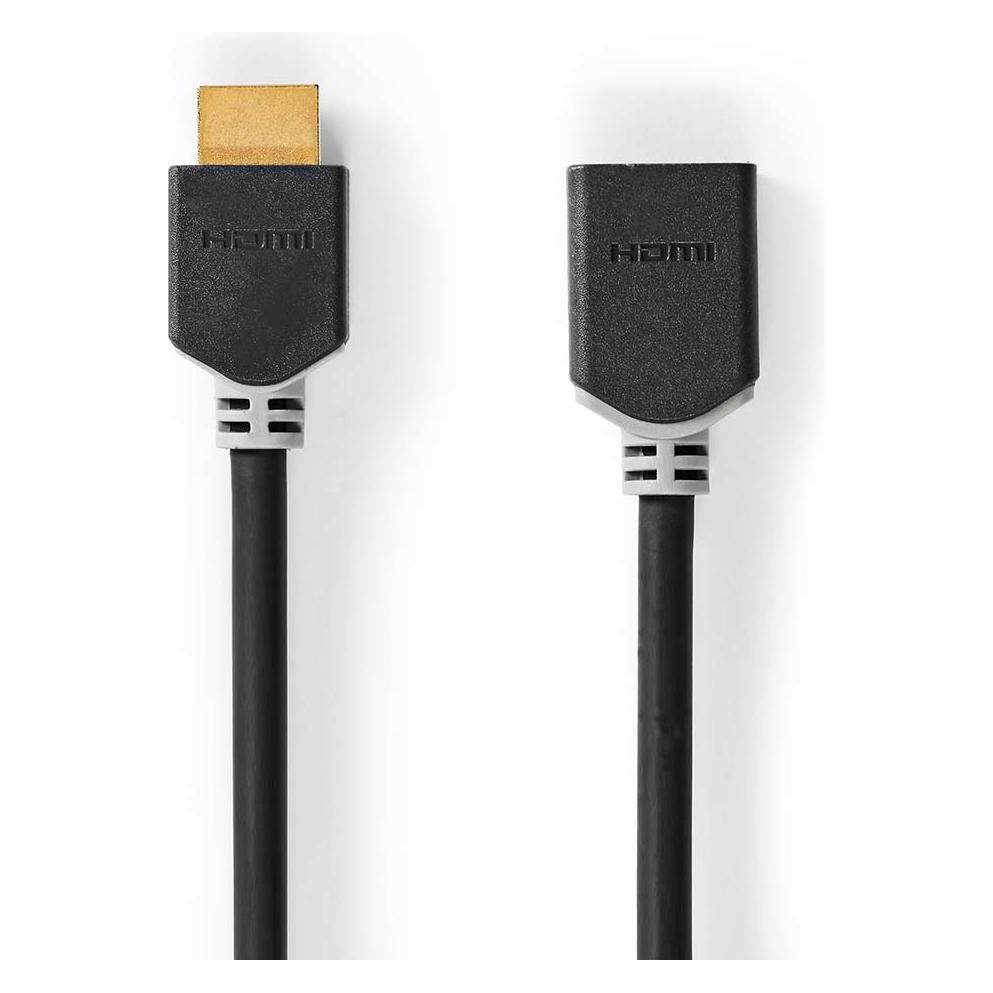 Nedis High Speed HDMI Kabel mit Ethernet | HDMI Stecker | HDMI Buchse | 4K@60Hz | ARC | 18 Gbp (2 m) (CVBW34090AT20)