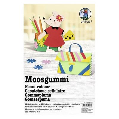 URSUS Moosgummi 'Intensiv', 20 x 30 cm, sortiert