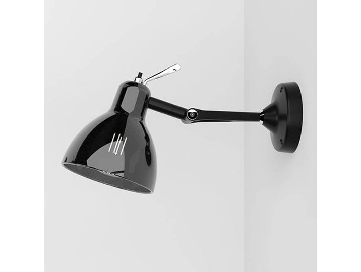 Rotaliana Designer Wandleuchte Luxy H0 Glam, dimmbar, schwarz, für Wohn- / Esszimmer, Aluminium, Design