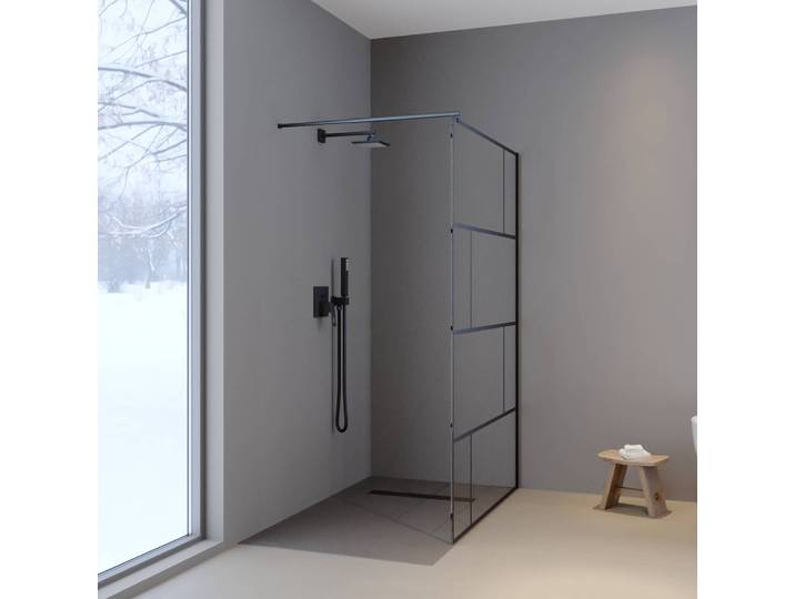 Duschwand Walk-In II 120cm Schwarz