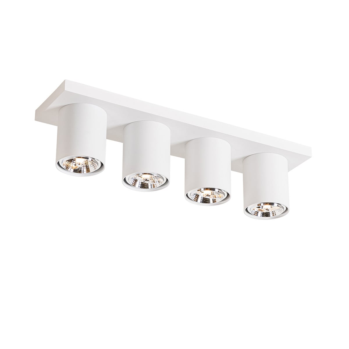 Qazqa Moderne Plafondspot Wit - Aluminium - Dimbaar - GU10