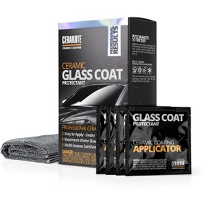 Cerakote Scheibenversiegelung Ceramic Glass Coat Protectant, hydrophobe Glasversiegelung, Set 4-teilig