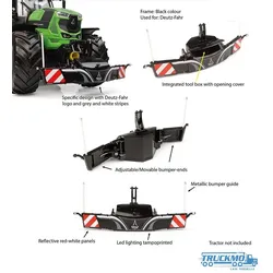 Universal Hobbies Tractorbumper Safetyweight 800kg - Deutz Fahr version 6684