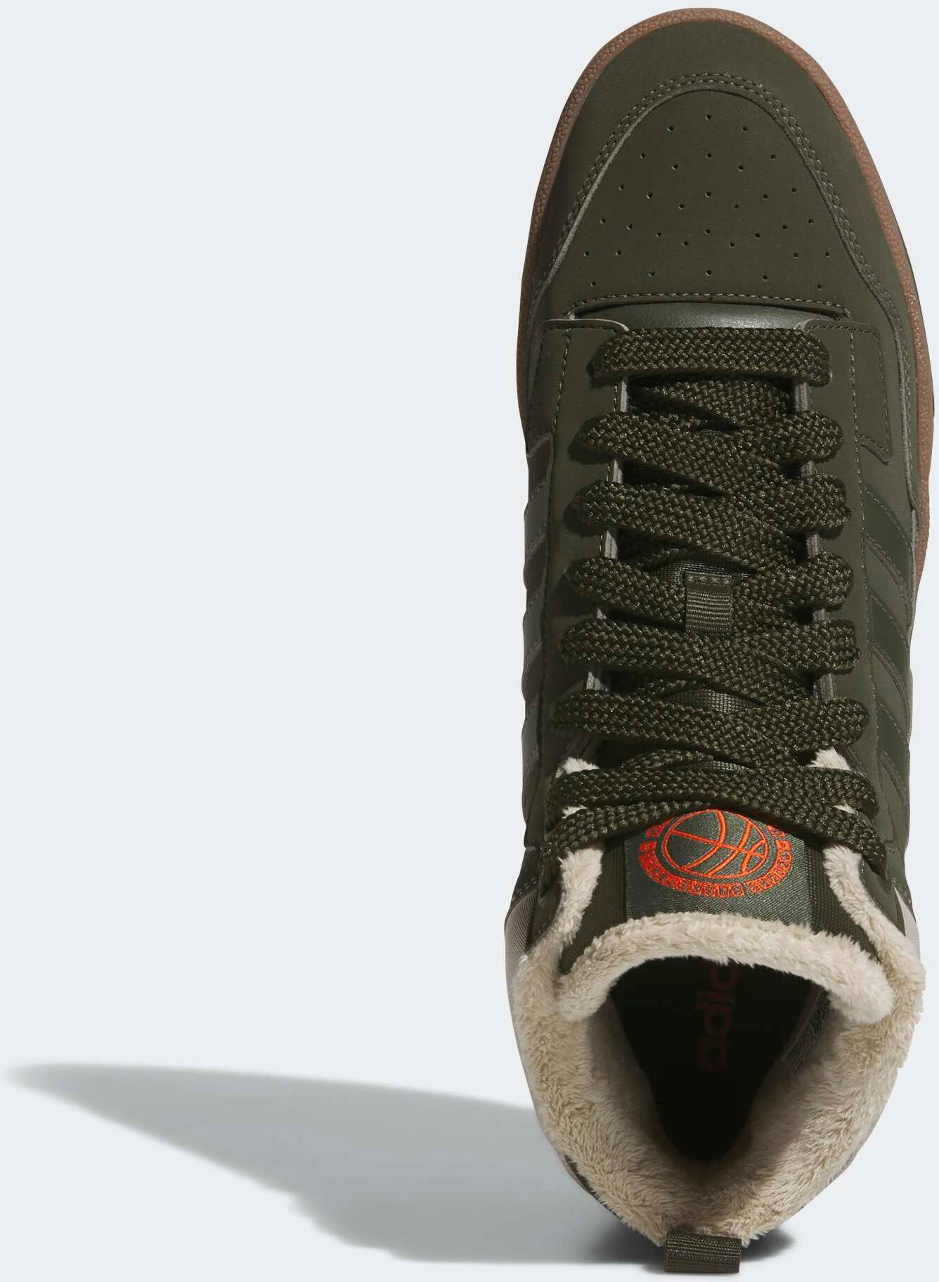 Sneaker ADIDAS SPORTSWEAR "RAPID COURT MID WINTERIZED", Herren, Gr. 42,5, night cargo, night cargo, wonder beige, Synthetik, Schuhe Sneaker night cargo, night cargo, wonder beige 42,5