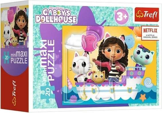 TREFL Puzzle Kleurrijke dag van Gabby, 20 stukjes, miniMaxi