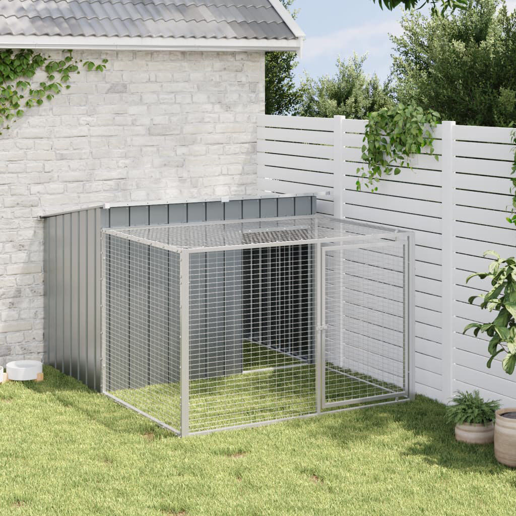 Dakota Fields Charyl Galvanised Steel Dog House 110cm H x 194cm W x 153cm D