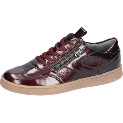 Schnürschuh WALDLÄUFER "H-Daisy", Damen, Gr. 5, Leder Textil, rot (bordeaux), Lackleder, Schuhe Schnürschuh, Lacksneaker, Halbschuh, Bequemschuh in Komfortweite H