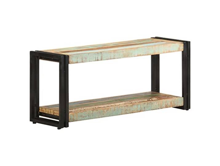 vidaXL TV Schrank Vintage-Charme Lowboard Sideboard Fernsehschrank Fernsehtisch TV Möbel Tisch Board HiFi-Schrank 90x30x40cm Altholz Massiv