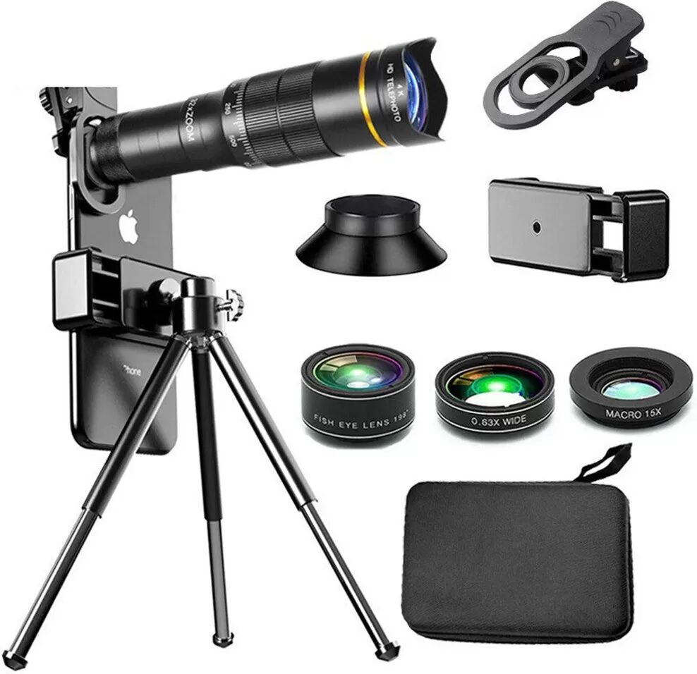 INF 32x Zoom Handy Teleskop mit Clip, Stativ und Objektiv-Kit für Outdoor-Fotografie