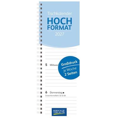 Tischkalender Hochformat Großdruck 2027