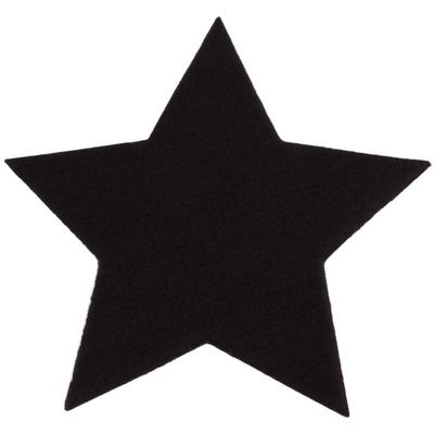 Platzset "Stern, Weihnachtsdeko", schwarz, B:16,5cm H:5mm L:16,5cm, Obermaterial: 100% Polypropylen, PRIMAFLOR-IDEEN IN TEXTIL, Platzsets, auch ideal als Untersetzer oder Dekoration, Größe 16,5 oder 29,5 cm