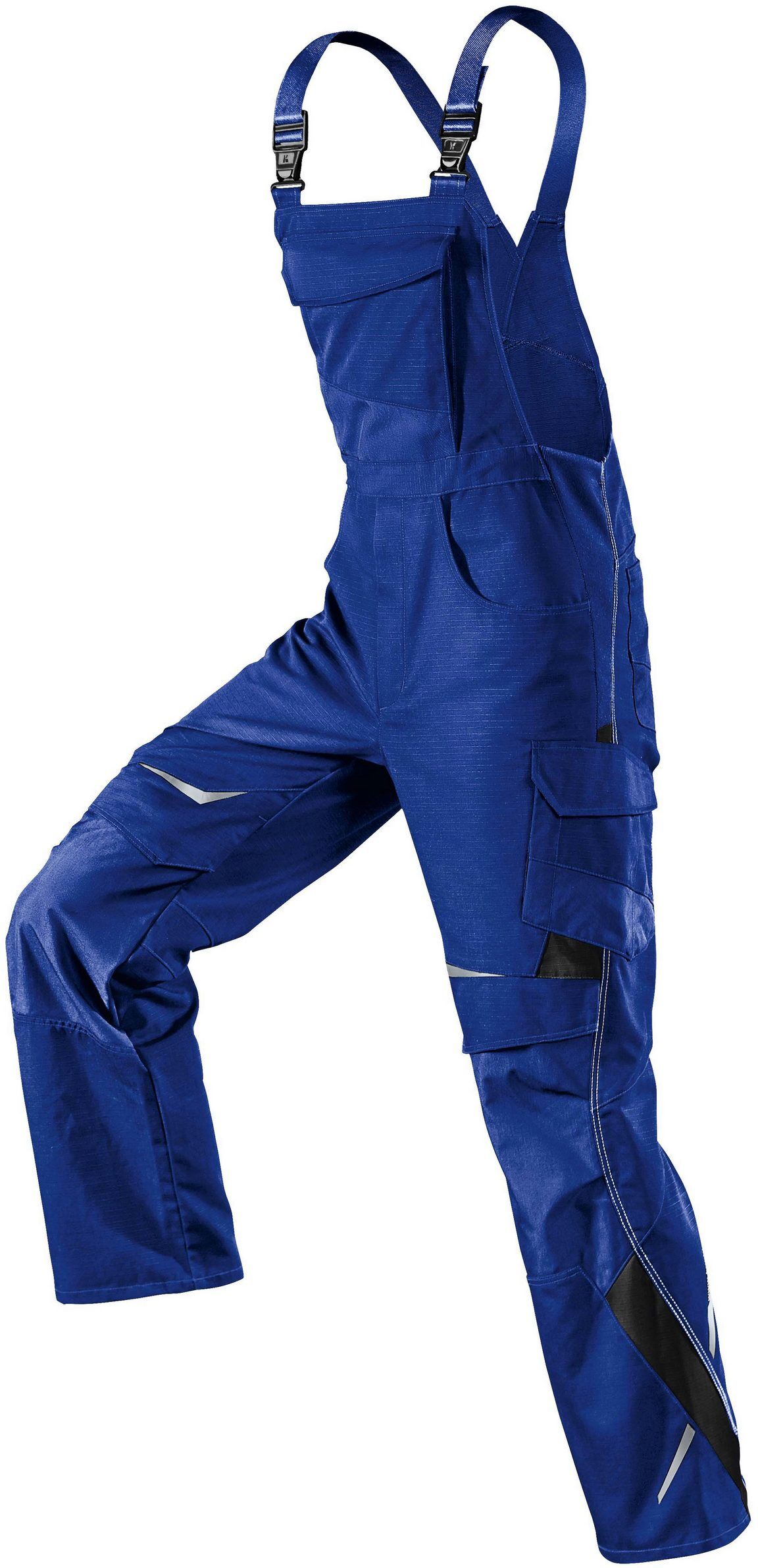 Latzhose KÜBLER "Pulsschlag", Damen, Gr. 50, EURO, blau (kornblau), Obermaterial: 100% Polyester PES., Hosen Latzhose