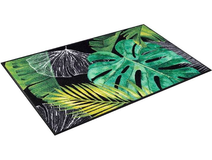 Teppich Neoflora , bunt, B:75cm H:7mm L:120cm, Polyamid, WASH+DRY BY KLEEN-TEX, Teppiche, Teppich, Motiv Blätter Monstera, rutschhemmend, waschbar