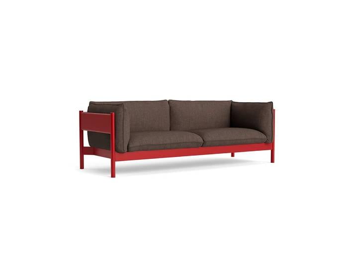 HAY Arbour ECO 3-Sitzer Sofa Brown melange-weinrot Buche