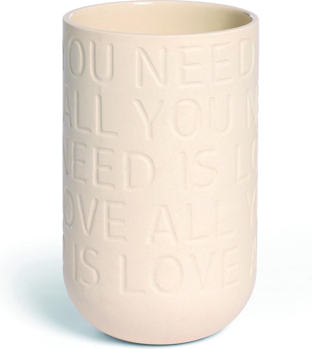 Kähler Love Song Vaas - Crème - Hoogte: 17 cm