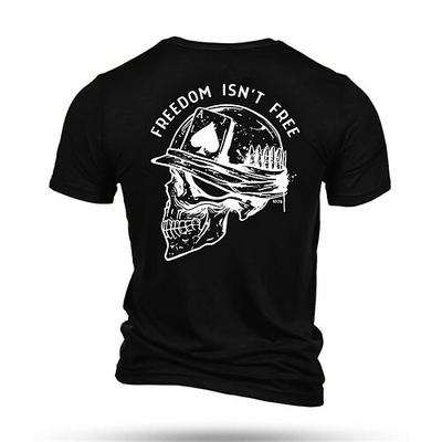 Herren Patriotisches Graphic T-Shirt - Freiheit ist nicht kostenlos Totenkopf Design Kurzarm