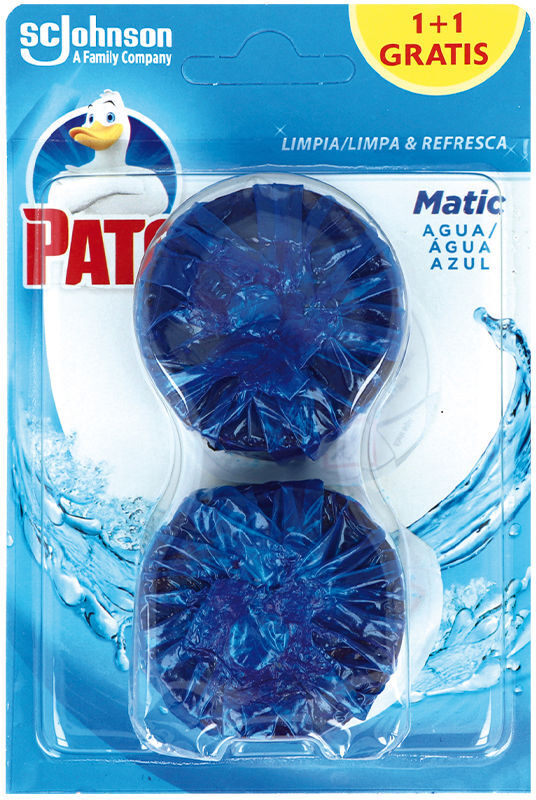 Pato Wc Matic désodorisant eau bleue 2 x 50 gr