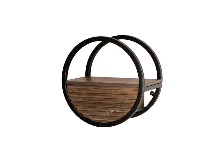 Clemento Circular Wandregal Massiv Akazie