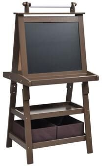 Costway 3 in 1 Double-Sided Storage Art Easel-Brown