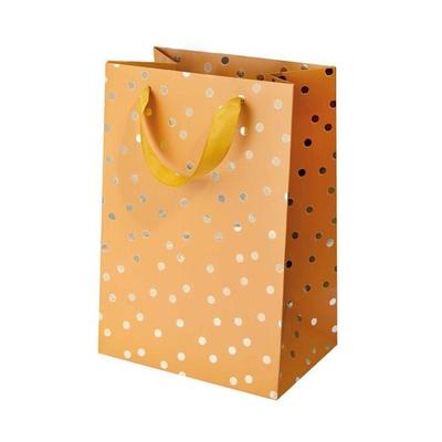 Geschenktüte, Punkte, Senffarben
