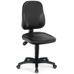 Bimos, Bürostuhl, Arbeitsdrehstuhl Rollen Kunstlederpolster schwarz 450-620 mm (45 - 62 cm)