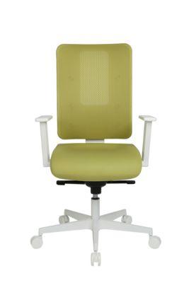 Topstar Bürostuhl Sitness Life 50, mit Armlehnen, 3D-Synchronmechanik, Muldensitz, Netzrücken, senfgrün/weiß