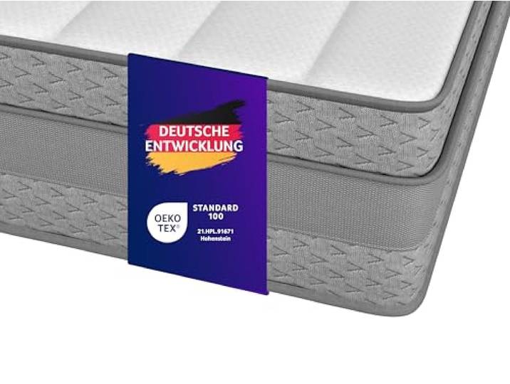 Traumnacht SleepGuard 7-Zonen Taschenfederkernmatratze H3 90x200 cm orthopädisch mittelfest punktelastisch Öko-Tex deutscher Qualitätsstandard