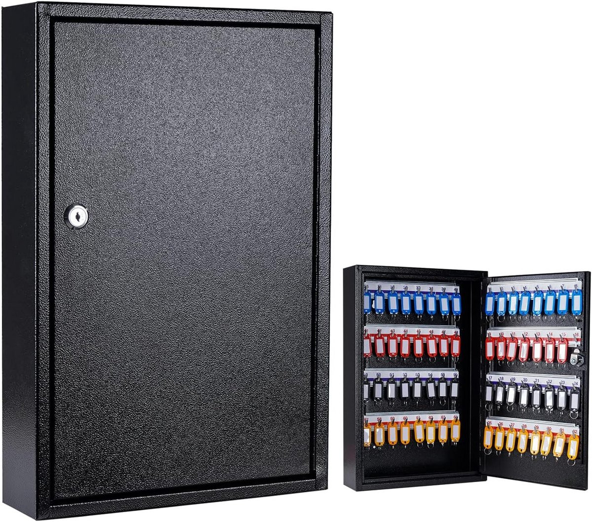 Metalen Key Lock Box voor 64 sleutels voor wandmontage en veilige opslag