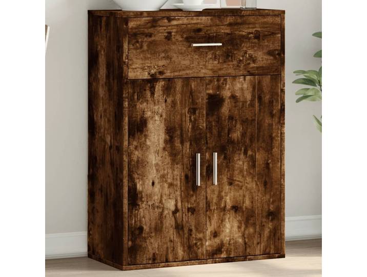 vidaXL Sideboard chêne fumé 60x30x84 cm bois composite