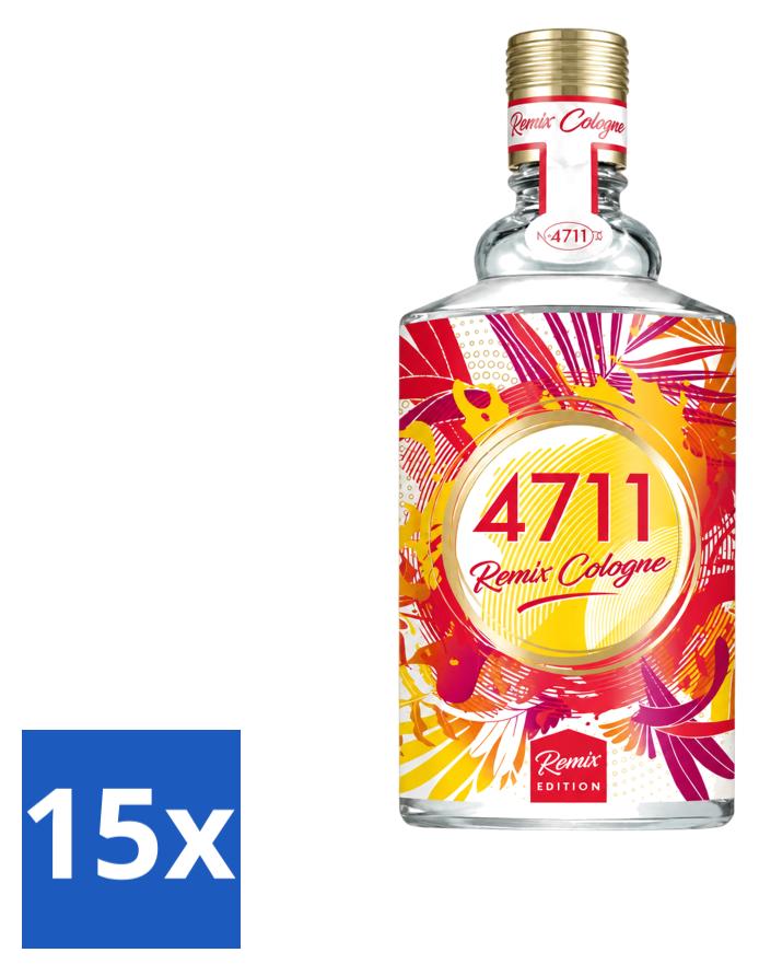 15 x 4711 Remix Cologne Eau de Cologne Spray - Grapefruit - 100 ml - Vorteilspackung - 15 Stücke