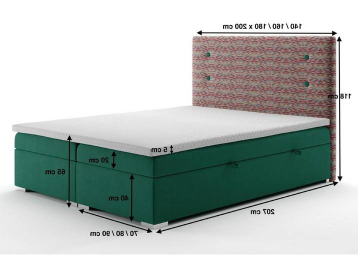 Xlmoebel Boxspringbett Boxspringbett mit Hotel-Funktion und integriertem Topper (Boxspringbett 4069424841886), Hergestellt in Europa