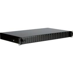 VALUE 19-Zoll-Spleißbox leer 1 HE, 24x SC DX / LC 4-fach, ausziehbar 21.99.0649