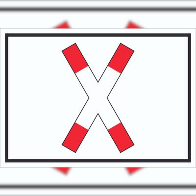 HB-Druck Schild Vorrang Schienenverkehr Symbol A6 (105x148mm)