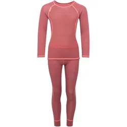 Trollkids, Mädchen, Funktionsunterhose, Girl's Merino Baselayer Set (128), Rot, Rosa