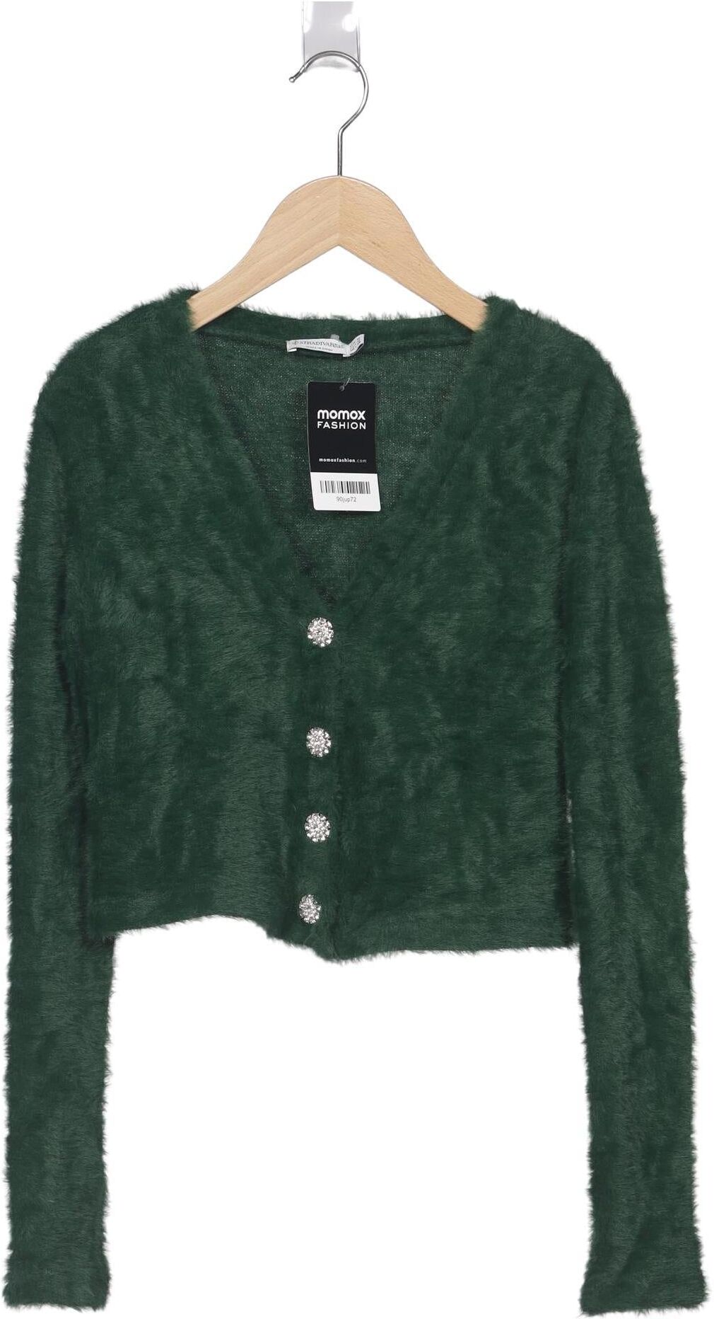 Stradivarius Damen Strickjacke, Grün, Gr. M, Synthetik - Second Hand