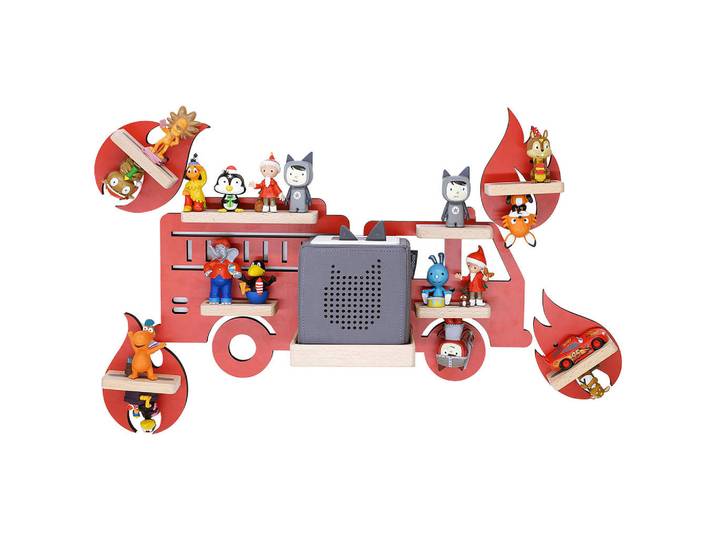 Livetastic Kinderregal, Rot, 9 Fächer, 44x40x19 cm, erweiterbar, Toniebox und tonies®-Figuren kompatibel, Kinderzimmer & Jugendzimmer, Kindermöbel, Kinderregale