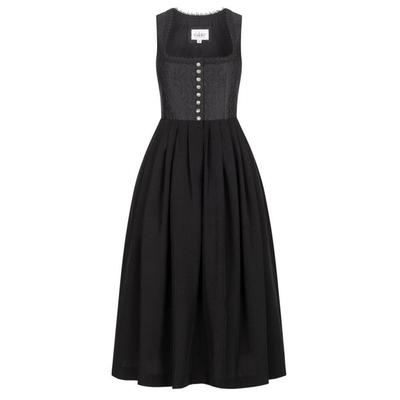 Dirndl NÜBLER "Dirndl lang Saskia", Damen, Gr. 40, EURO, schwarz, Obermaterial: 100% Viskose CV., Kleider, Topseller