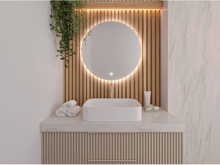 Spiegel Orlando mit LED Beleuchtung - 60 cm - Luxusbetten24